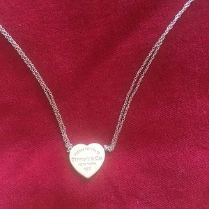 Tiffany double strand heart necklace